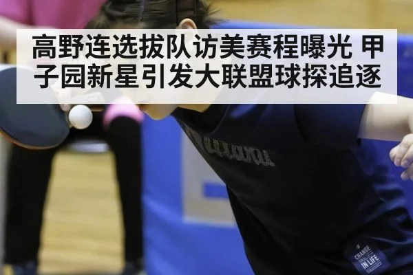 高野连选拔队访美赛程曝光 甲子园新星引发大联盟球探追逐
