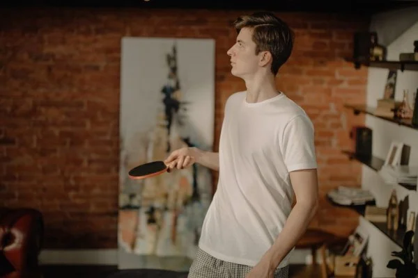 young table tennis player